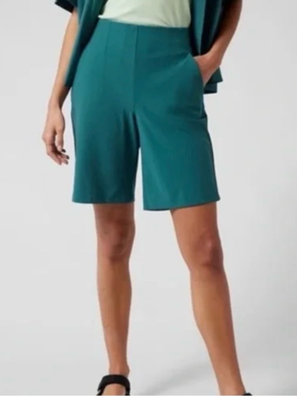 Athleta | Cosmic Bermuda Shorts, Teal Color, Size 20 - EUC